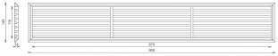 Фото сечения Вентиляционная решетка гипсовая ВР 022